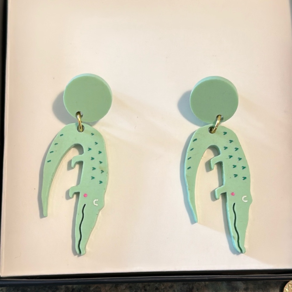 Handmade Gator Earrings